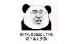 这特么是2000人的群嘛？这么安静（熊猫头）