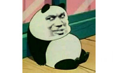 教皇胖子小熊猫坐地板上
