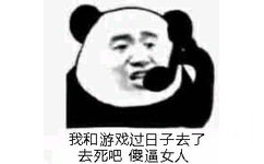 我和游戏过日子去了，去死吧，傻逼女人