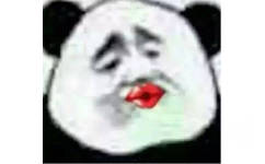 熊猫头红唇沙雕表情包