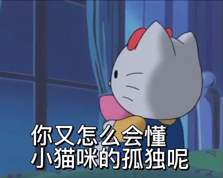 你又怎么会懂小猫咪的孤独呢(hellokitty表情包)