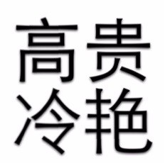 高贵冷艳 - 简单的文字表情