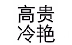 高贵冷艳 - 简单的文字表情