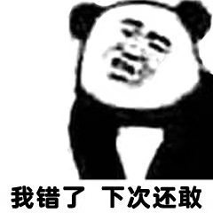 我错了下次还敢(熊猫头表情包)