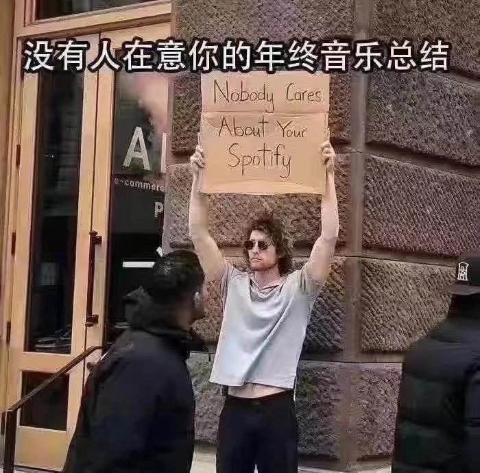 没有人在意你的年终音乐总结Nobody Cares About Your - 网易云音乐年度总结表情包 ​