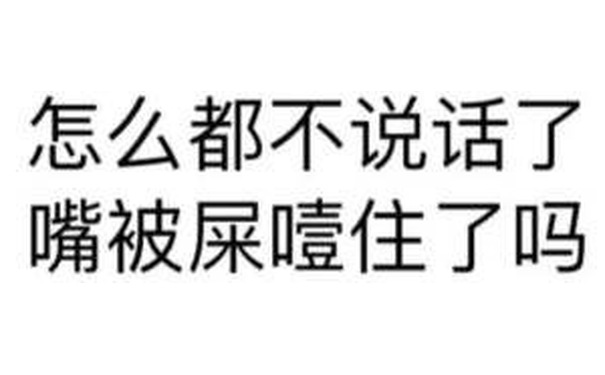 怎么都不说话了，嘴被屎噎住了吗？ - 【纯文字表情包】昨天晚上你在床上可不是这么说的