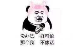 没办法 好可怕 那个我 不像话（熊猫头表情包）