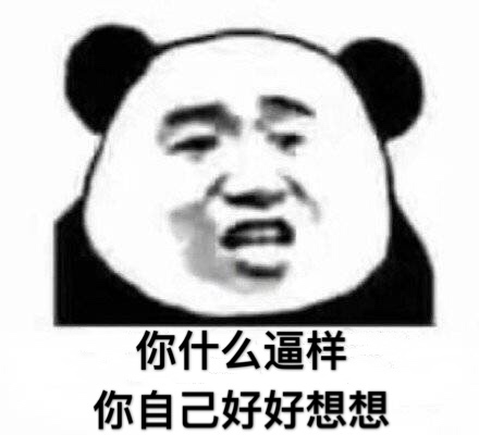 你什么逼样 你自己好好想想（熊猫头怼人表情包）