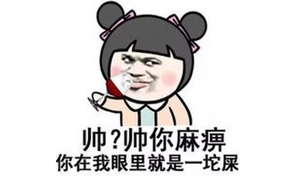 帅？帅你麻痹 你在我眼里就是一坨屎－金馆长恶搞美少女表情 - 金馆长恶搞美少女表情