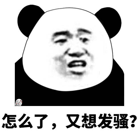 怎么了，又想发骚？(熊猫头)