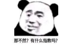 那不然？有什么指教吗？