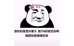 委屈想你的意思约等于我TM好想见你啊想把你抱得稀巴碎