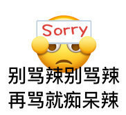 Sorry别骂辣别骂辣再骂就痴呆辣