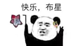 快乐，布星 - 熊猫头快乐海星表情包 ​