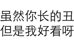 虽然你长的丑，但是我好看呀 - 斗图方式有很多，个人独爱纯文字