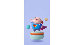 猪猪超人 - 2019新年猪猪壁纸