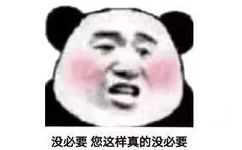 没必要，您这样真的没必要（熊猫头表情包）