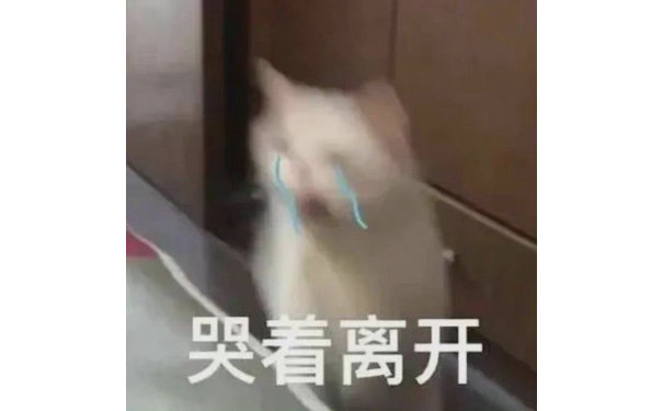 哭着离开