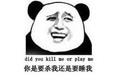 你是要杀我还是要睡我 Did you kill me or play me - 金馆长熊猫表情包 中英对照