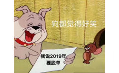 我说2019年要脱单，狗都觉得好笑（猫和老鼠杰瑞鼠表情包） - 还能脱单吗？