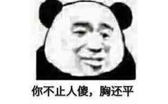 你不止人傻,胸还平(熊猫头怼人表情)