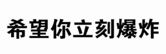 希望你立刻爆炸 - 微信纯文字表情包