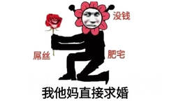 没钱屌丝舥宅我他妈直接求婚