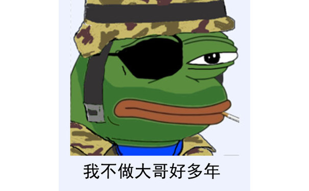 我不做大哥好多年 - sad frog 表情包