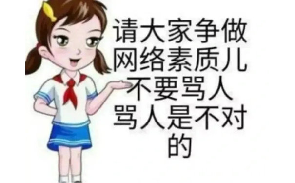 请大家争做网络素质儿不要骂人骂人是不对的