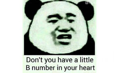 Don't you have a litter B number in your heart.你心里就没有一点B数吗英文版