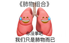 《肺物组合》你没事吧我们只是肺物而已 - 小黄脸 emoji 表情包