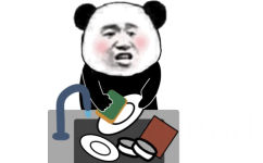 熊猫头洗碗 GIF 动图