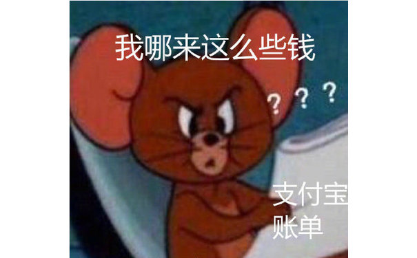 我哪来这么些钱???支付宝长 - 看我支付宝账单的我 太形象了