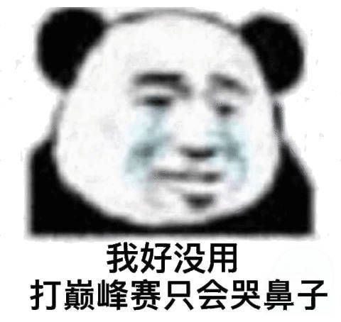 我好没用打巅峰赛只会哭鼻子