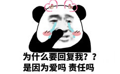 为什么要回复我？？ 是因为爱吗 责任吗（流泪熊猫）