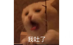 我吐了(猫咪表情包)