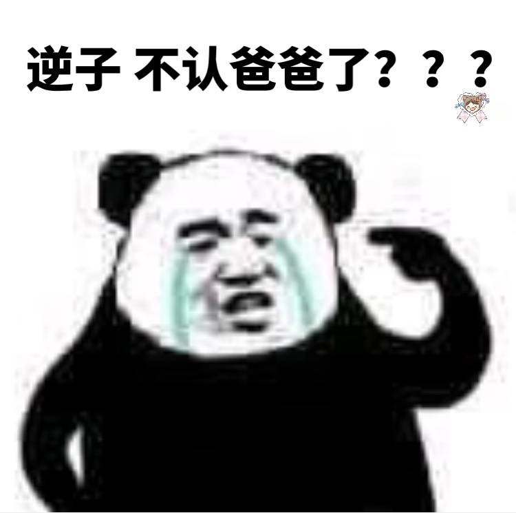 逆子，不认爸爸了？？ - 流泪熊猫头表情包系列