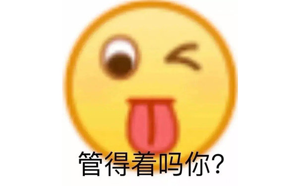 管得着吗你?(小黄脸表情包)