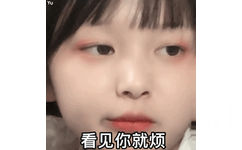 看见你就烦（草莓果酱ox白眼 GIF 动图表情包）