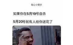 贴心小提示如果你在5月19号自杀5月20号就有人给你送花了