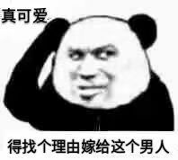 真可爱得找个理由嫁给这个男人(熊猫头表情包)