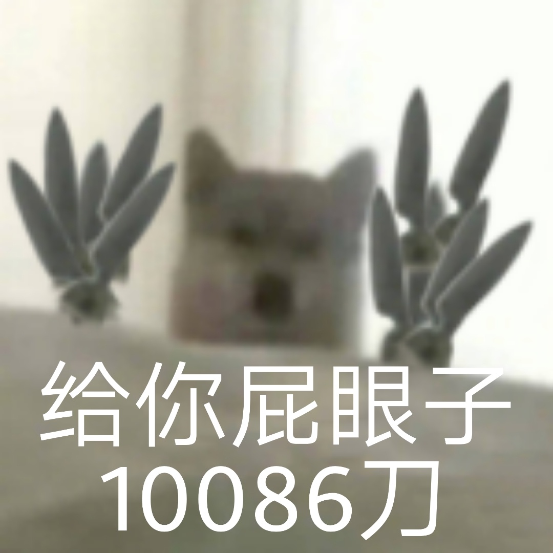 给你屁眼子10086刀 - 狗狗表情包 | 给你p眼子来一刀