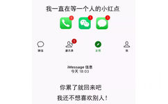 我一直在等一个人的小红点又微信通讯录发现我iMessage 信息今天18:03你累了就回来吧我还不想喜欢别人!