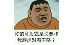 你的意思就是说要和我胖虎对着干咯?