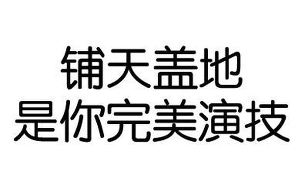 铺天盖地是你完美演技 - 怎么都不说话了，嘴都被屎噎住了？（纯文字表情）