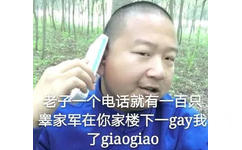 老子一个电话就有一百只睾家军在你家楼下一 gay 我了giaogiao - giao哥表情包第三弹