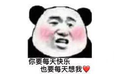 你要每天快乐也要每天想我（熊猫头）