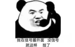 我信号圈外面没信号就这样了(熊猫头《和平精英》吃鸡表情包)