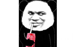 熊猫头喝可口可乐 GIF 动图