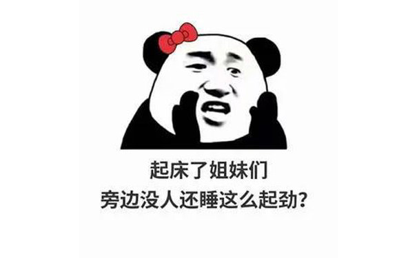 起床了姐妹们旁边没人还睡这么起劲？